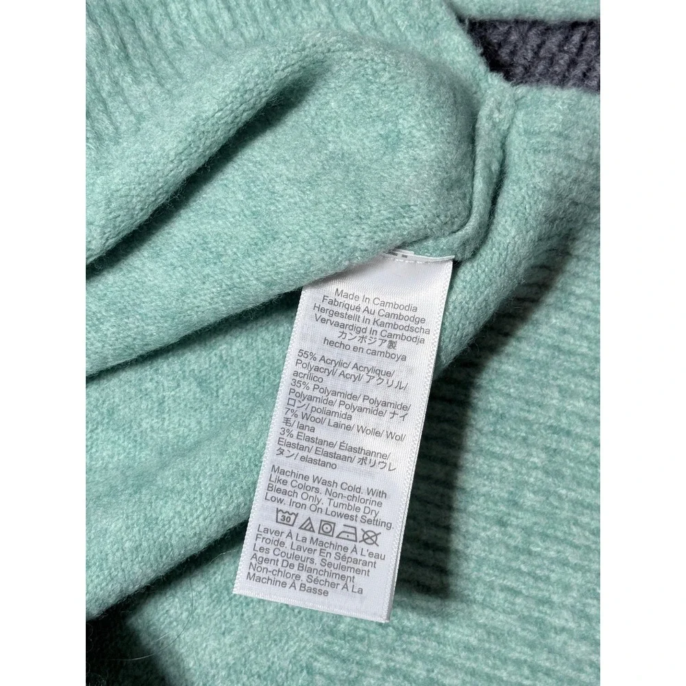 J.Crew Sweater Women S Mint Green Excellent Extra-Soft Crewneck Wool Blend